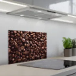 Bonen - Close-up - Donkerbruin keuken achterwand spatscherm klein -3d_schuin