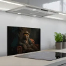 Beer - Bruin - Pak - Hoed keuken achterwand spatscherm klein -3d_schuin