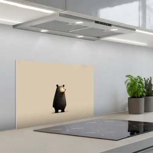 Beer - Donkerbruin - Minimalistisch keuken achterwand spatscherm klein -3d_schuin