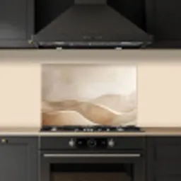 Beige - Heuvels - Patroon keuken achterwand spatscherm klein -sfeer1