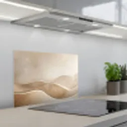 Beige - Heuvels - Patroon keuken achterwand spatscherm klein -3d_schuin