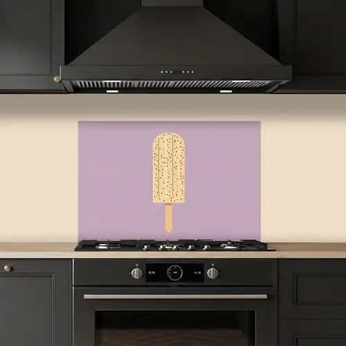 Beige - Ijsje - Spikkels keuken achterwand spatscherm klein -sfeer1