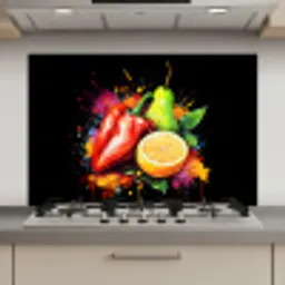 Paprika - Peer - Citroen - Graffiti - Verf - Abstract keuken achterwand spatscherm klein -3d_website
