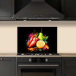 Paprika - Peer - Citroen - Graffiti - Verf - Abstract keuken achterwand spatscherm klein -sfeer1