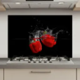 Paprika - Groente - Stilleven - Water - Rood keuken achterwand spatscherm klein -3d_website