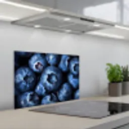 Bessen - Blauw - Fruit keuken achterwand spatscherm klein -3d_schuin