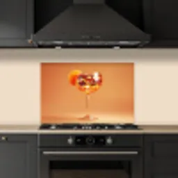 Drank - Oranje - Glitter - Disco keuken achterwand spatscherm klein -sfeer1