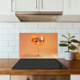 Drank - Oranje - Glitter - Disco keuken achterwand spatscherm klein -sfeer2