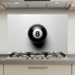 Biljartbal - Getal - Acht - Wit keuken achterwand spatscherm klein -3d_website