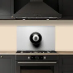 Biljartbal - Getal - Acht - Wit keuken achterwand spatscherm klein -sfeer1