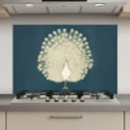 Vogel - Blauw - Vintage keuken achterwand spatscherm klein -3d_website