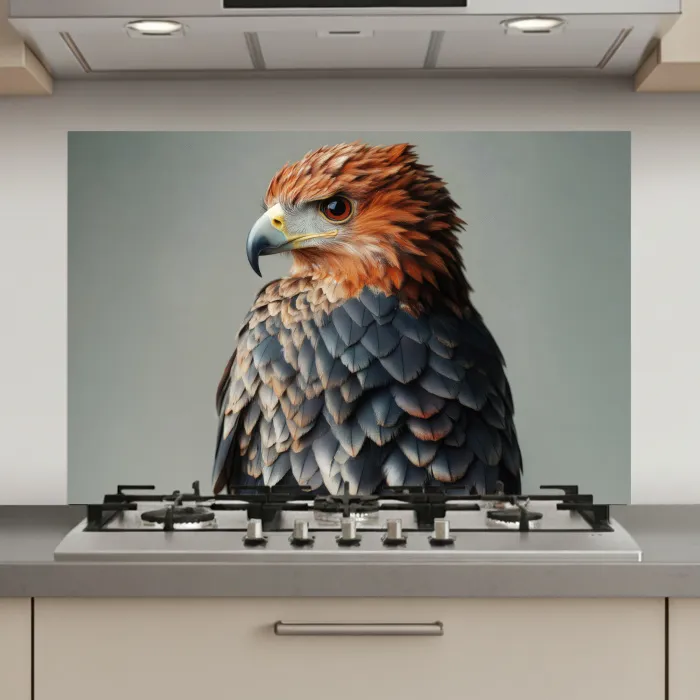 Vogel - Realistisch - Veren - Bruin keuken achterwand spatscherm klein -3d_website