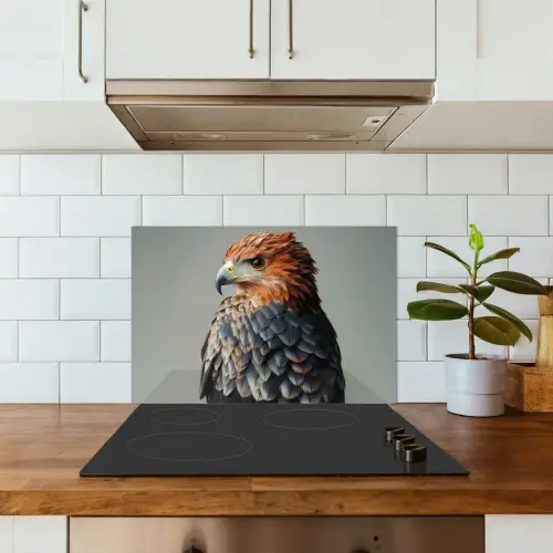 Vogel - Realistisch - Veren - Bruin keuken achterwand spatscherm klein -sfeer2