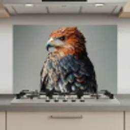 Vogel - Realistisch - Veren - Bruin keuken achterwand spatscherm klein -3d_website