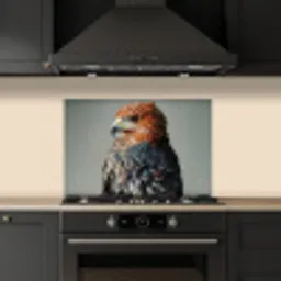Vogel - Realistisch - Veren - Bruin keuken achterwand spatscherm klein -sfeer1