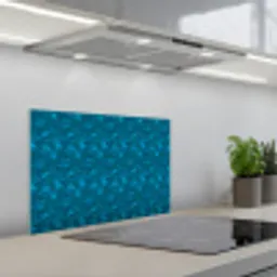 Vogels - Blauw -  Levendig keuken achterwand spatscherm klein 900 -3d_schuin
