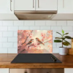 Vogels - Romantic - Bloesemtak keuken achterwand spatscherm klein -sfeer2