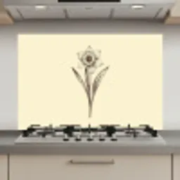 Zwart - Narcis - Illustratie keuken achterwand spatscherm klein -3d_website