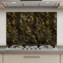 Zwart - Marmer - Goud keuken achterwand spatscherm klein 900 -3d_website