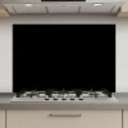 Zwart - Effen kleur keuken achterwand spatscherm klein 900 -3d_website