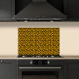 Zwart - Vlekken - Oranje - Dier keuken achterwand spatscherm klein 900 -sfeer1