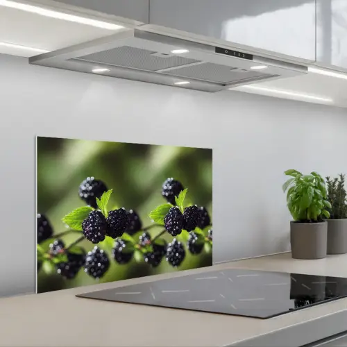 Bramen - Bladeren - Tros keuken achterwand spatscherm klein 900 -3d_schuin
