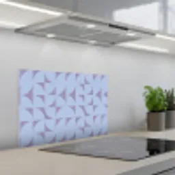 Blokken - Blauw - Paars - Patroon keuken achterwand spatscherm klein 900 -3d_schuin