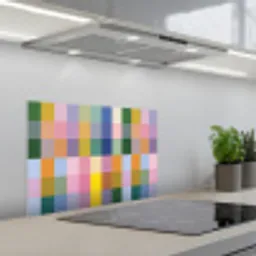Blokken - Vierkant - Patroon - Gekleurd keuken achterwand spatscherm klein -3d_schuin