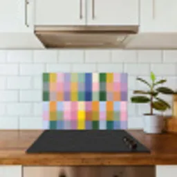 Blokken - Vierkant - Patroon - Gekleurd keuken achterwand spatscherm klein -sfeer2