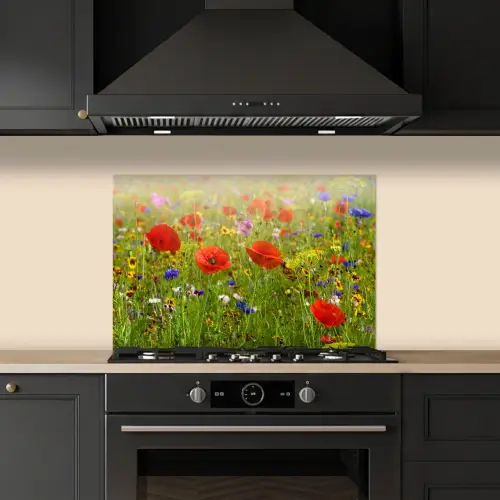 Bloeiend Veld in Zomergloed keuken achterwand spatscherm klein -sfeer1