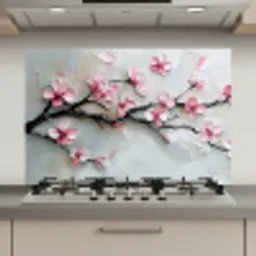 Bloesem - Kunstzinnig - Roze - Sakura keuken achterwand spatscherm klein -3d_website