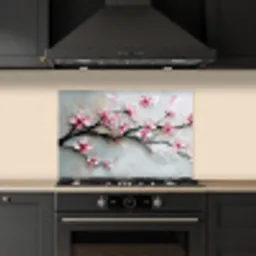 Bloesem - Kunstzinnig - Roze - Sakura keuken achterwand spatscherm klein -sfeer1