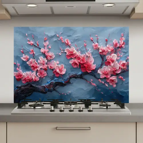 Bloesem - Bloem - Roze - Tak keuken achterwand spatscherm klein -3d_website