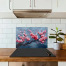 Bloesem - Bloem - Roze - Tak keuken achterwand spatscherm klein -sfeer2