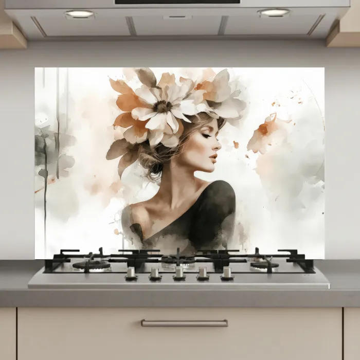 Bloesem - Portret - Gezicht keuken achterwand spatscherm klein -3d_website