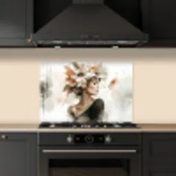 Bloesem - Portret - Gezicht keuken achterwand spatscherm klein -sfeer1