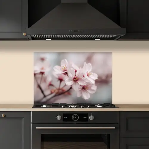 Bloesems - Meeldraden - Geel - Wazig keuken achterwand spatscherm klein -sfeer1