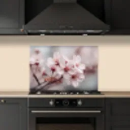 Bloesems - Meeldraden - Geel - Wazig keuken achterwand spatscherm klein -sfeer1