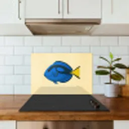Blauw - Dory - Vis - Staartvin keuken achterwand spatscherm klein -sfeer2