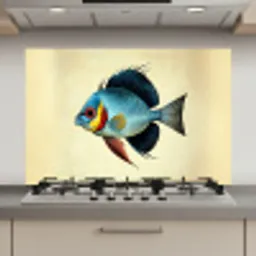 Blauw - Kieuwen - Vis - Illustratie keuken achterwand spatscherm klein -3d_website