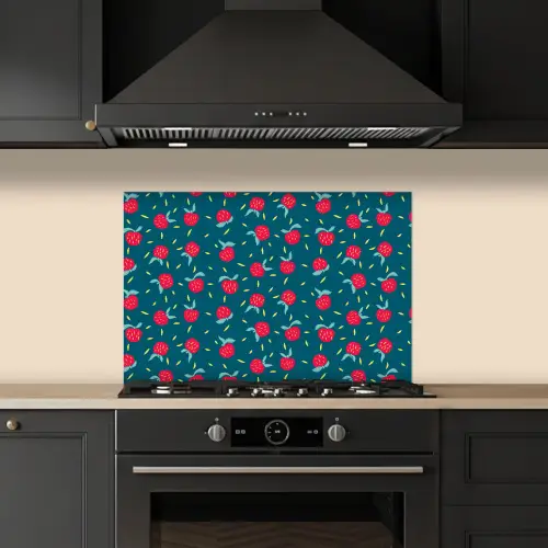 Blauwgroen - Appels - Vruchten keuken achterwand spatscherm klein 900 -sfeer1