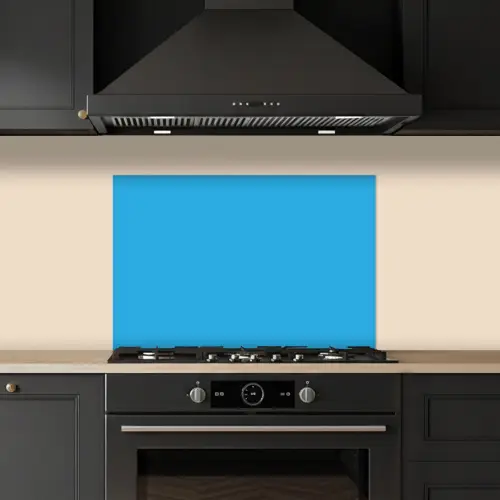 Blauw - Licht - Kleuren keuken achterwand spatscherm klein 900 -sfeer1