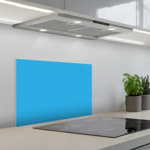 Blauw - Licht - Kleuren keuken achterwand spatscherm klein 900 -3d_schuin