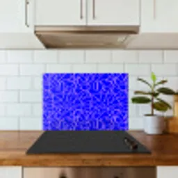 Blauw - Lijnen - Roze - Abstract keuken achterwand spatscherm klein 900 -sfeer2