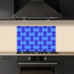 Blauw - Maanvlakken - Patroon keuken achterwand spatscherm klein 900 -sfeer1