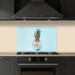 Blauw - Ananas - Disco - Discobal keuken achterwand spatscherm klein -sfeer1