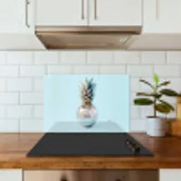 Blauw - Ananas - Disco - Discobal keuken achterwand spatscherm klein -sfeer2