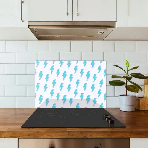 Blauw - Paars - Bliksem keuken achterwand spatscherm klein 900 -sfeer2