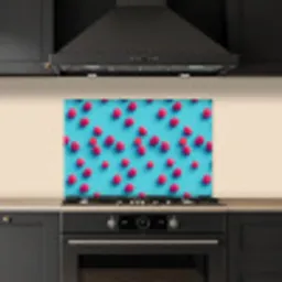 Blauw - Frambozen - Roze keuken achterwand spatscherm klein 900 -sfeer1