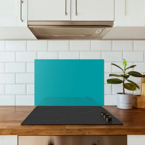 Blauw - Effen kleur keuken achterwand spatscherm klein 900 -sfeer2